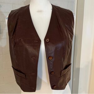 Brown Leather Vest